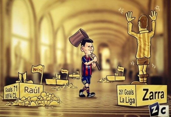 کاریکاتور: مسی رکوردها را نابود می کند! 